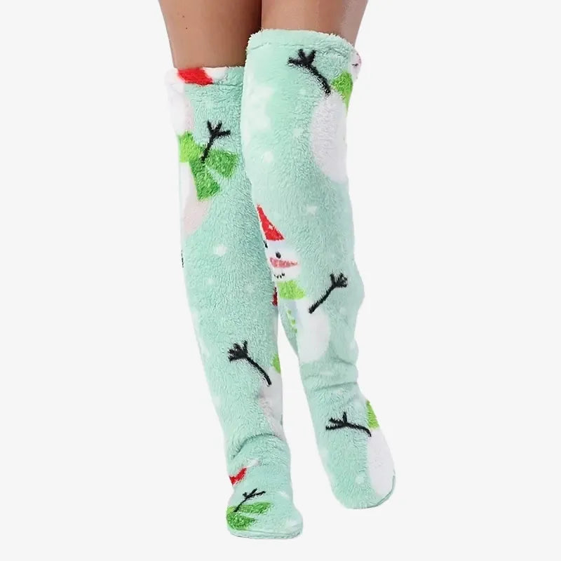 Winter Snowflake Fleece Socks